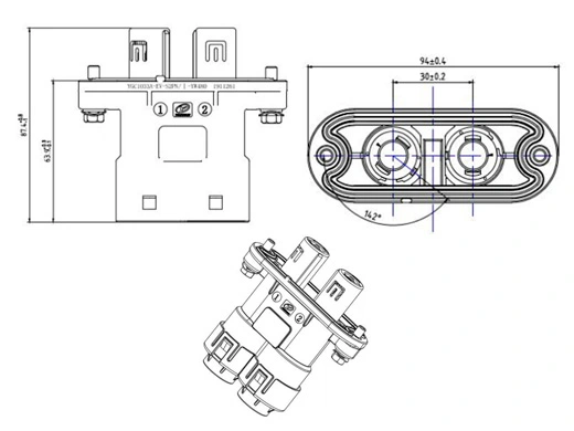 รายละเอียดของเปลือกโลหะ Connector-1033A