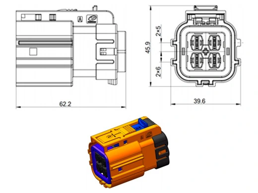 รายละเอียดของขั้วต่อไฟฟ้า YGEV2-4pin Series