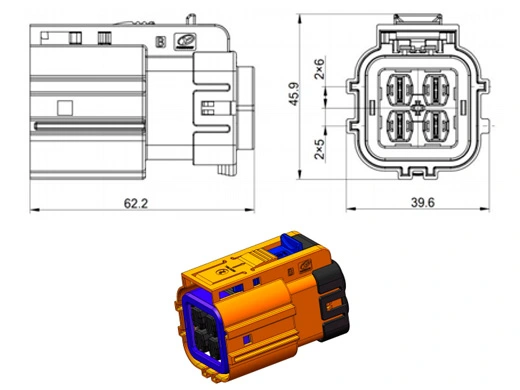 รายละเอียดของขั้วต่อไฟฟ้า YGEV2-4pin Series