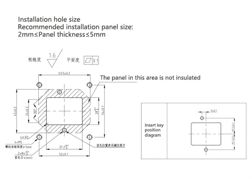 รายละเอียดของขั้วต่อไฟฟ้า YGEV4-2pin Series