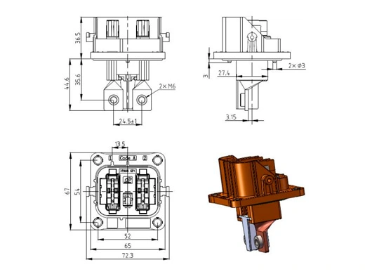 รายละเอียดของขั้วต่อไฟฟ้า YGEV5 Series