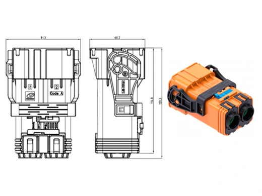รายละเอียดของขั้วต่อไฟฟ้า YGEV6-2pin Series