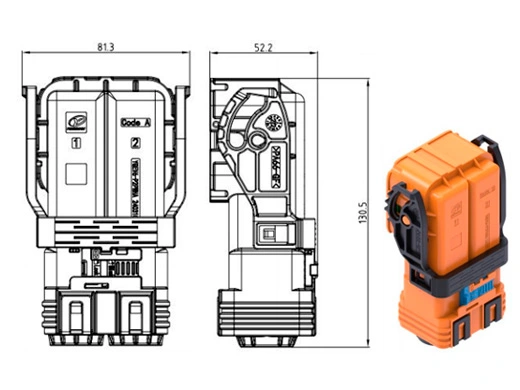 รายละเอียดของขั้วต่อไฟฟ้า YGEV6-2pin Series